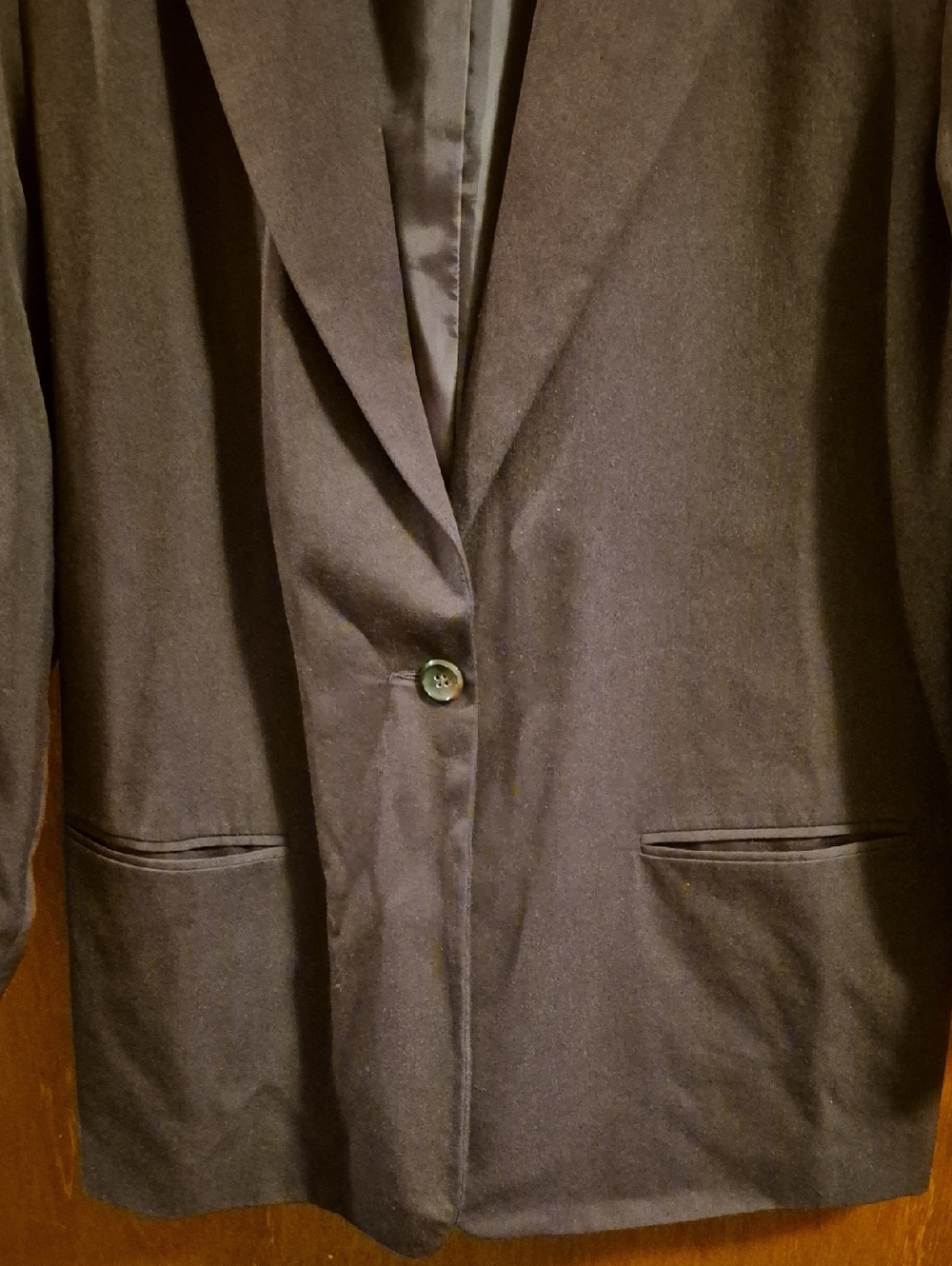 Vintage-Briggs New York Women's Deep Plum Single-Button Blazer Size 16W - Picture 3 of 8